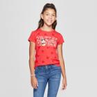 Plus Size Girls' Disney Mickey Mouse Short Sleeve T-shirt - Red
