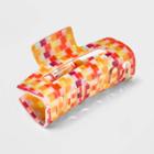 Checkered Print Claw Hair Clip - Wild Fable Orange