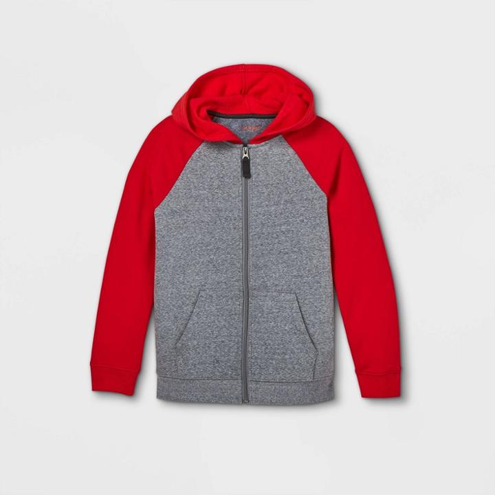 Boys' Fleece Zip-up Hoodie - Cat & Jack Bright Red