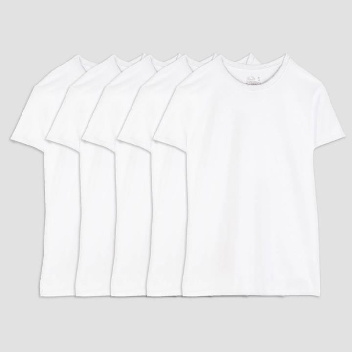 Fruit Of The Loom Men's 5pk Coolzone Crew-neck T-shirt - White