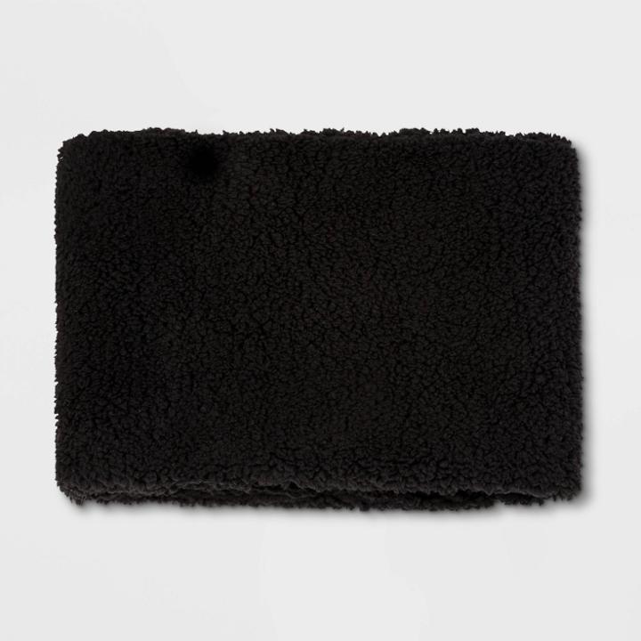 Girls' Teddy Fleece Scarf - Cat & Jack Black