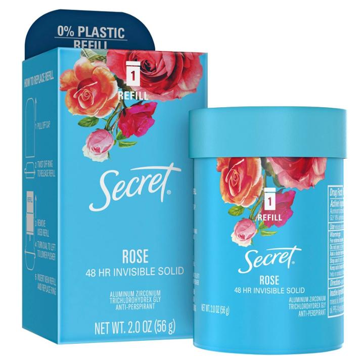 Secret Antiperspirant & Deodorant Refill Fresh Rose + Geranium