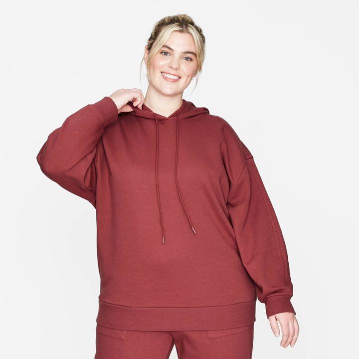 Women's Plus Size Hooded Sweatshirt - Universal Thread Burgundy