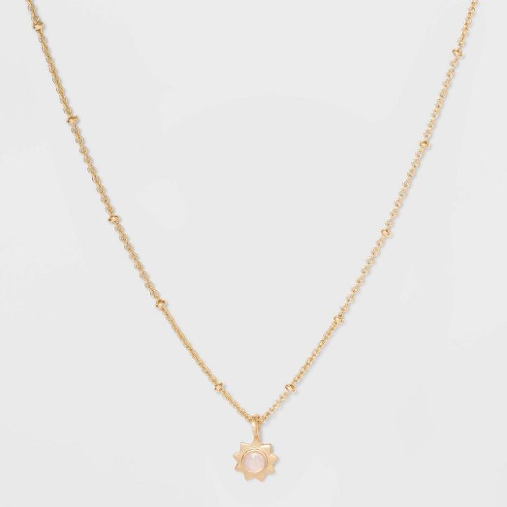 Target Star And Moon Charm Short Necklace - Gold