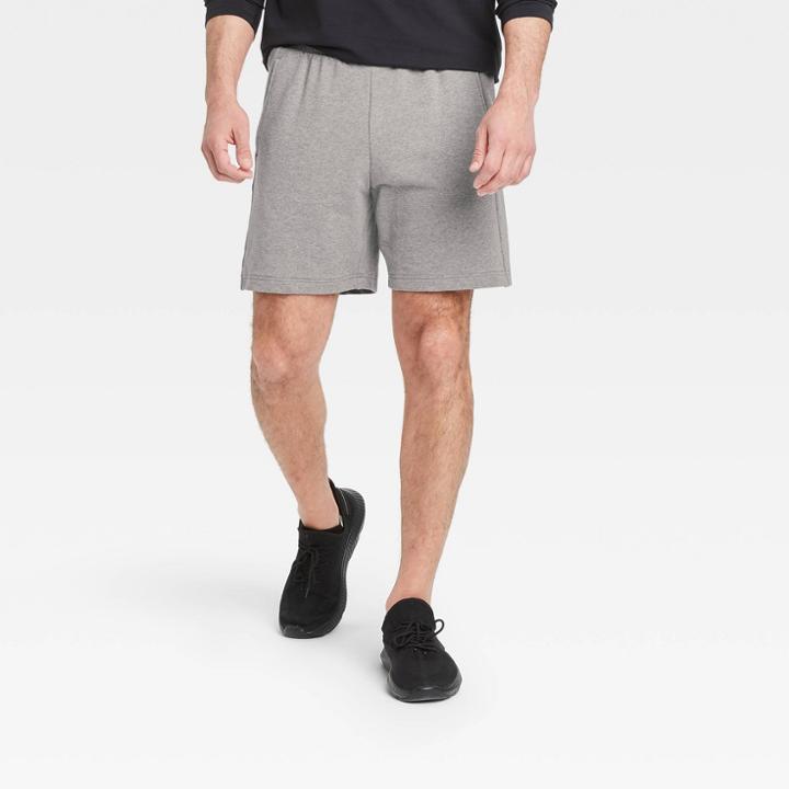 Men's Fleece Shorts - All In Motion Heather Gray