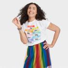 Ev Lgbt Pride Pride Gender Inclusive Adult 'pronouns' Short Sleeve Graphic T-shirt - White