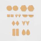 Geometric Shape Earring Set 9pc - Wild Fable Gold