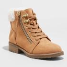 Girls' Pauline Ankle Hiker Boots - Cat & Jack Cognac