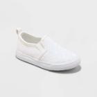 Toddler Girls' Madigan Slip-on Glitter Apparel Sneakers - Cat & Jack White