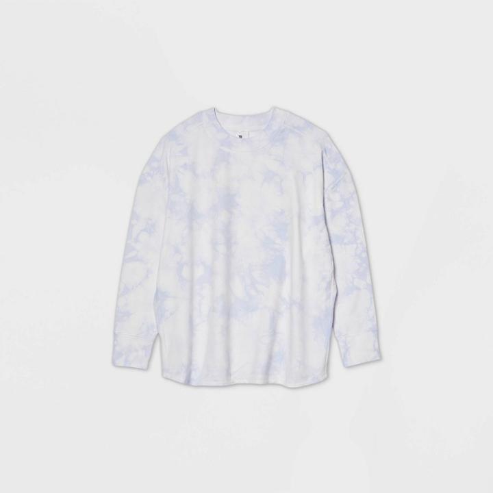 Women's Plus Size French Terry Crew Neck Pullover - All In Motion Lilac