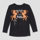 Girls' Spirit Riding Free 'believe In Your Dreams' Long Sleeve T-shirt - Black