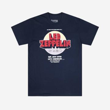 Men's Led Zeppelin Short Sleeve Graphic T-shirt - Navy Blue