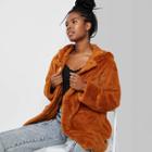 Women's Faux Fur Hooded Coat - Wild Fable Rust