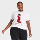 Merch Traffic Women's Mariah Carey Plus Size Christmas Short Sleeve Graphic T-shirt - White