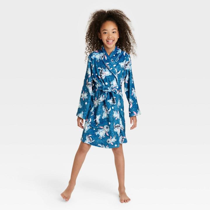 Girls' Lilo & Stitch Robe - Blue