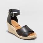 Women's Ellie Espadrille Wedge Heels - Universal Thread Black