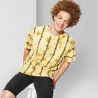 Men's Tie Dye Regular Fit Short Sleeve T-shirt - Original Use Yellow
