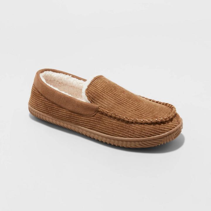 Men's Arlo Moccasin Slippers - Goodfellow & Co Chestnut