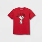 Boys' Peanuts Snoopy Short Sleeve Graphic T-shirt - Red