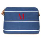Cathy's Concepts Personalized Blue Striped Cosmetic Bag - M,