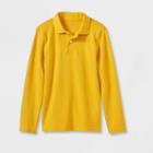 Plusboys' Long Sleeve Interlock Uniform Polo Shirt - Cat & Jack Gold