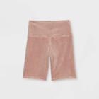 Women's Velvet Bike Pajama Shorts - Colsie Pink