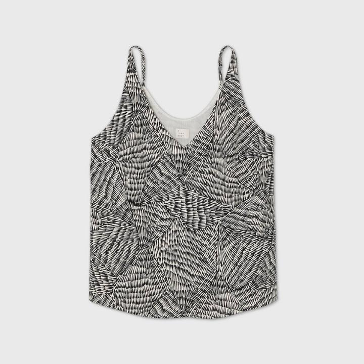 Women's Printed Essential Tank Top - A New Day White/black