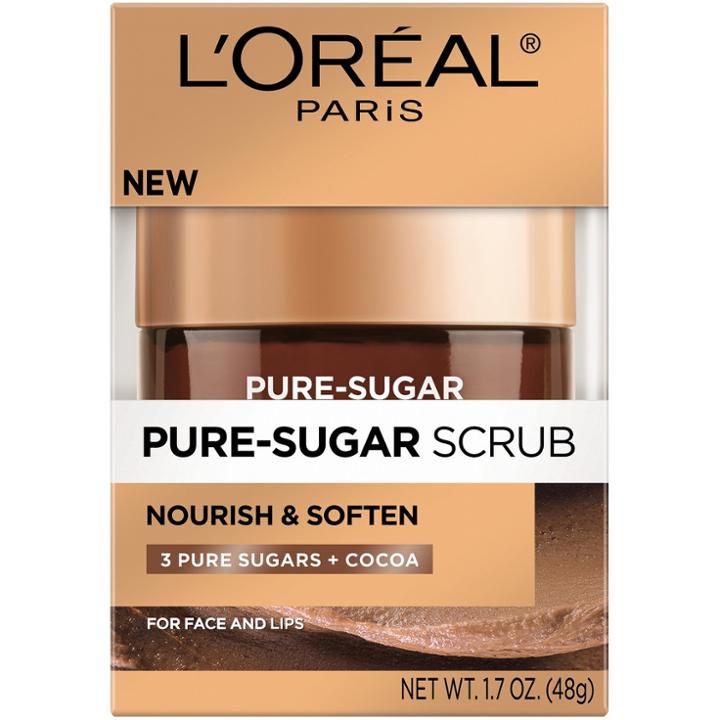 L'oreal Paris L'oral Paris Pure Sugar Scrub Nourish & Soften - 1.7 Fl Oz, Detox & Brighten