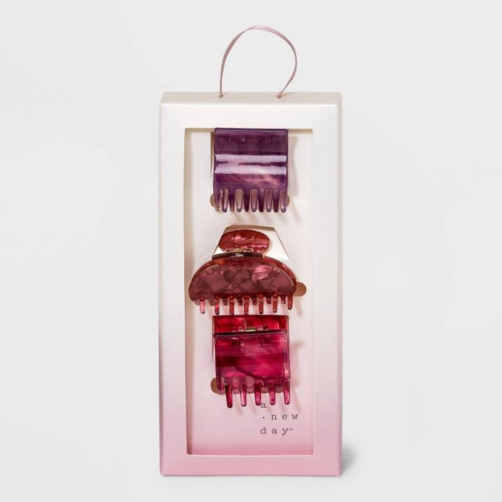 Acrylic Claw Clip Set 3pc - A New Day Purple