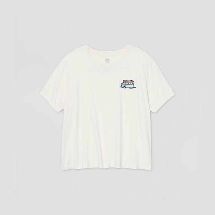 Women's Volkswagen Plus Size Scenic Route Short Sleeve Graphic T-shirt - Ivory