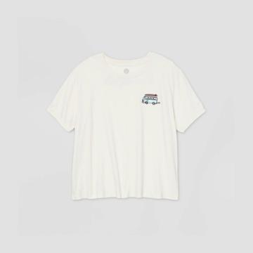 Women's Volkswagen Plus Size Scenic Route Short Sleeve Graphic T-shirt - Ivory