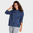 Women's Tie-dye Sweatshirt - Universal Thread Dark Blue