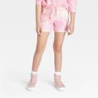 Girls' Waffle Paper Bag Shorts - Cat & Jack Pink
