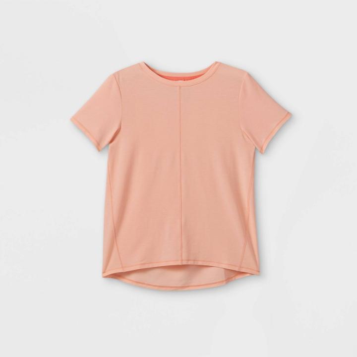 Girls' Active T-shirt - All In Motion Peach Orange