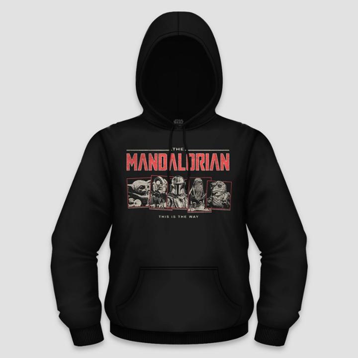 Lucas Men's Star Wars: The Mandalorian The Child Graphic Sweatshirt - Black