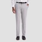 Haggar H26 Men's Straight Fit No Iron Stretch Trousers - Light Gray