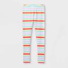 Girls' Striped Leggings - Cat & Jack Fresh White