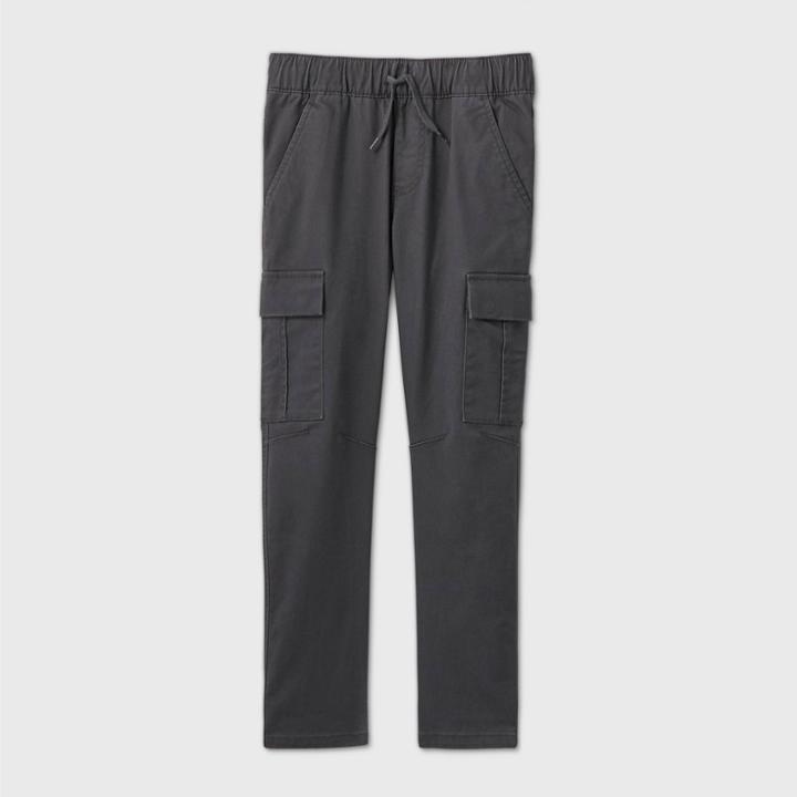 Boys' Stretch Pull-on Cargo Jogger Fit Pants - Cat & Jack Gray