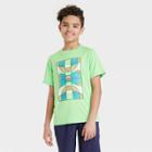 Boys' Short Sleeve Overhead Court Graphic T-shirt - All In Motion Green