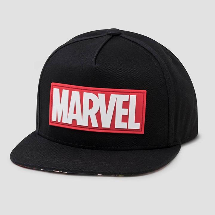 Men's Marvel Flat Brim Baseball Cap - Black One Size, Adult Unisex