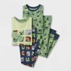 Boys' Minecraft 4pc Snug Fit Long Sleeve Pajama