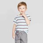 Toddler Boys' Jersey Multi Stripe T-shirt - Cat & Jack White