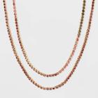 Cup Chain Multi-strand Necklace - A New Day Burgundy, Red