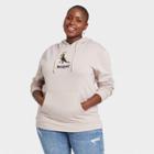 Women's Jean-michel Basquiat Plus Size Hooded Graphic Sweatshirt - Khaki