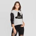 Zoe+liv Women's Good Witch/bad Reversible Sequin Sweatshirt Graphic T-shirt (juniors') - Gray/black M,