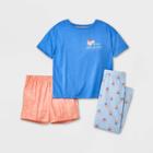 Girls' 3pc Pajama Set - Cat & Jack Blue/pink
