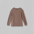 Long Sleeve Thermal Mix Tunic T-shirt - Wild Fable Dark Taupe