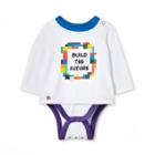 Baby Adaptive 'build The Future' Graphic Bodysuit - Lego Collection X Target White Newborn