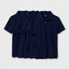 Boys' 5pc Short Sleeve Pique Uniform Polo Shirt - Cat & Jack Navy (blue)