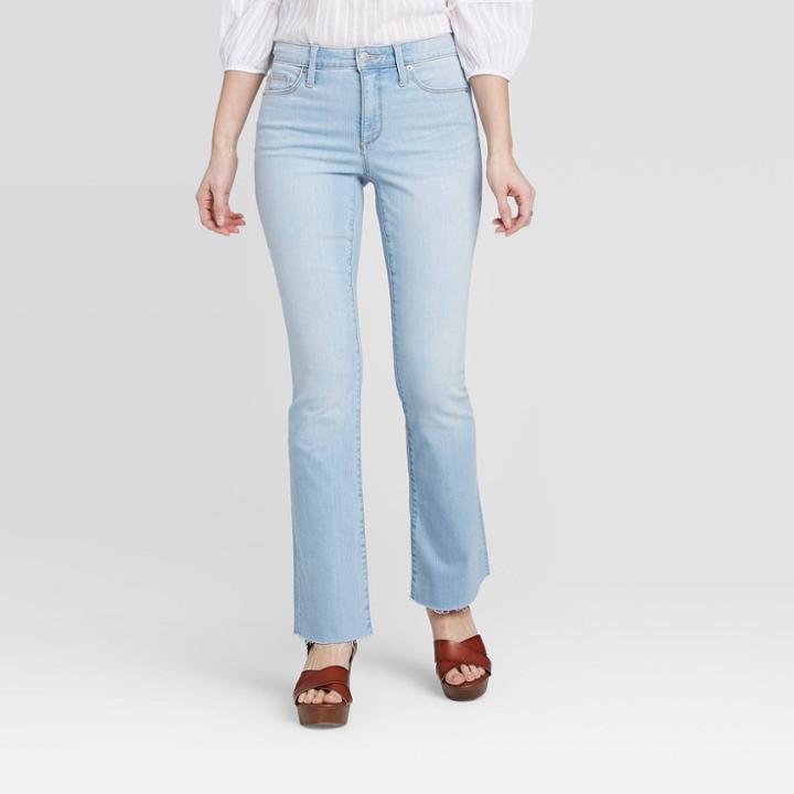 Women's Regular Fit High-rise Bootcut Jeans - Universal Thread Light Wash Indigo 00, Women's, Blue